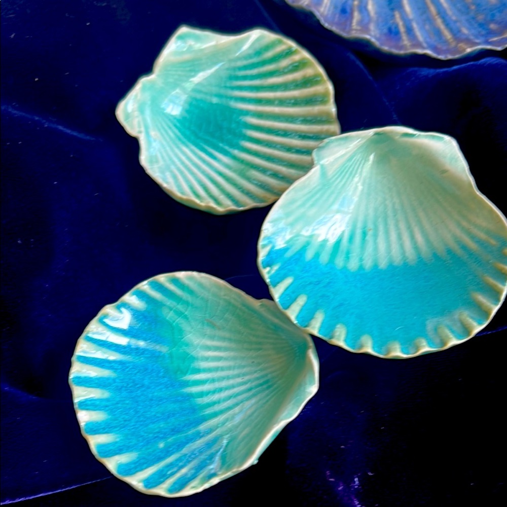 Painted scallop shells